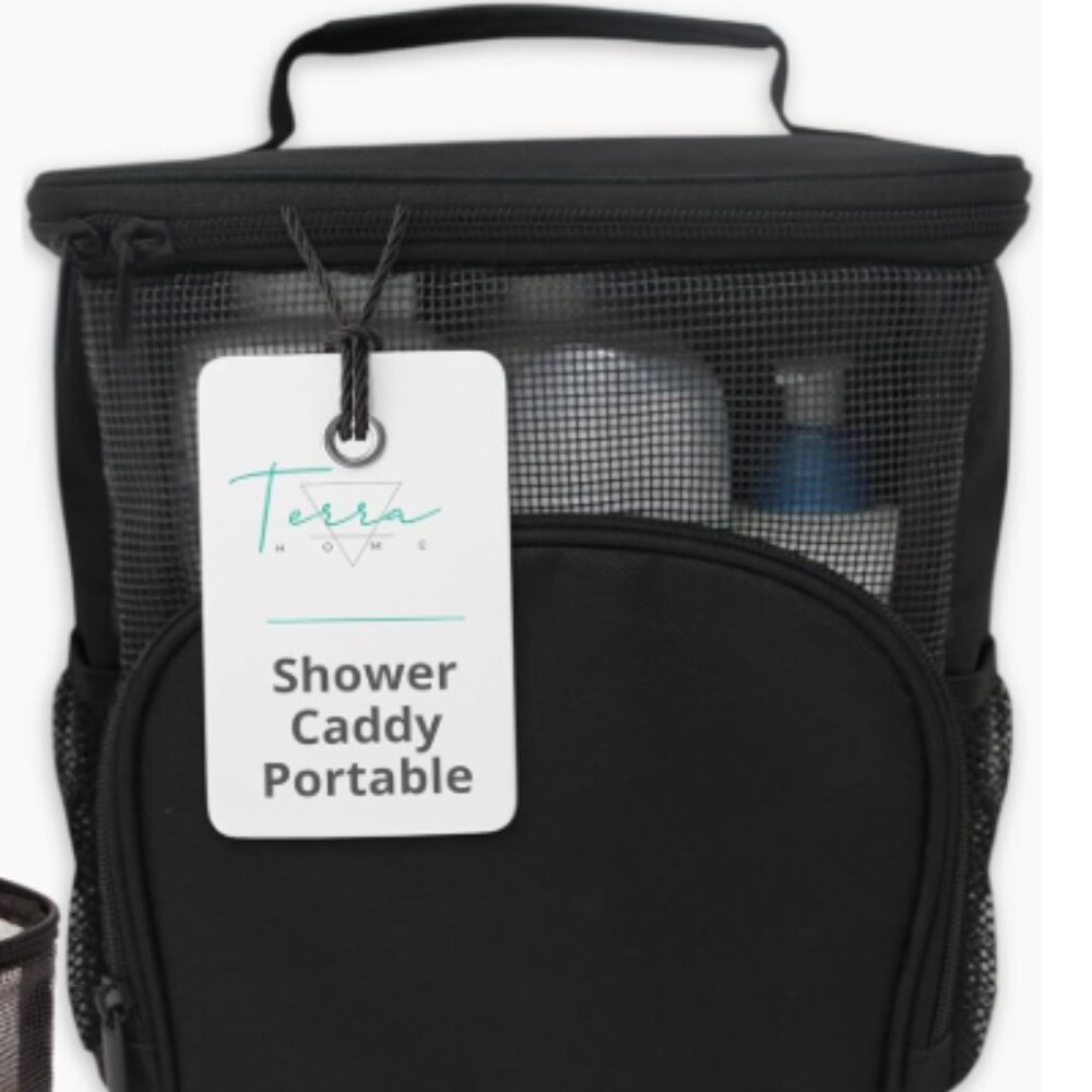 Black/mesh Shower Caddy - Picture 2 of 3